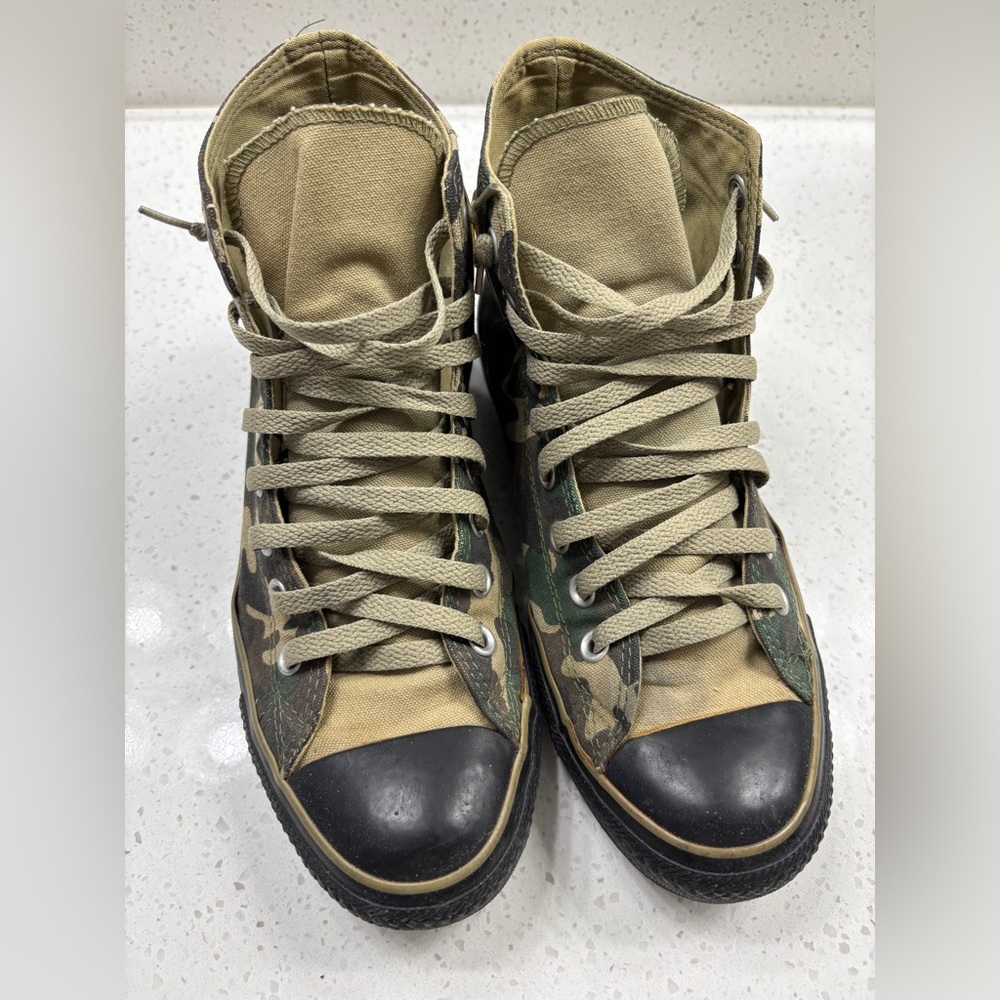 Converse Green and Brown Camouflage High-Tops